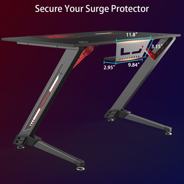 Eureka Ergonomic® 43'' Z Shaped Small Gaming Computer Desk, Home Office Gaming Computer Table - Baazi Store