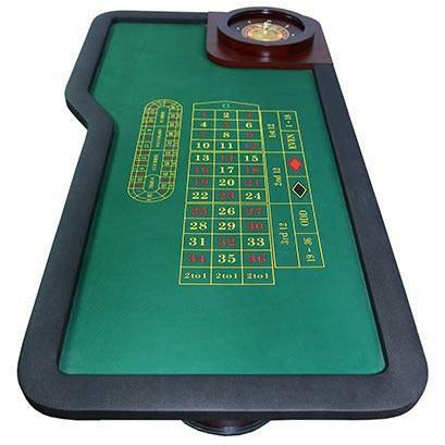Roulette Table with 20Inch Wheel and Wooden Legs - casino-kart