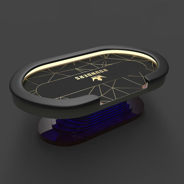 Luxury Rounders Poker Table- Oval Shaped, RGB Lights