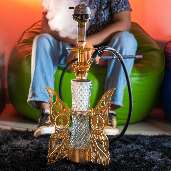 Cocoyaya Hookah Fly Series- Flamingo Design, 26 Inches, Gold