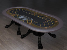  Charcoal Series Poker Table- Oval Shape, Brown