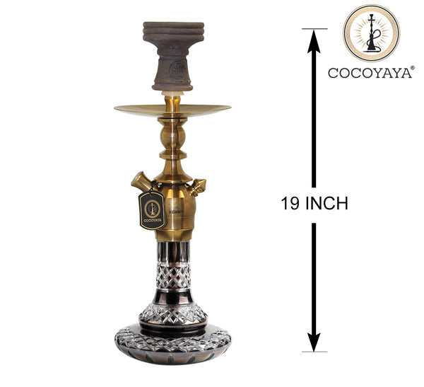Cocoyaya Hookah Prince Series- Kenny Design, 18 Inches, Gold