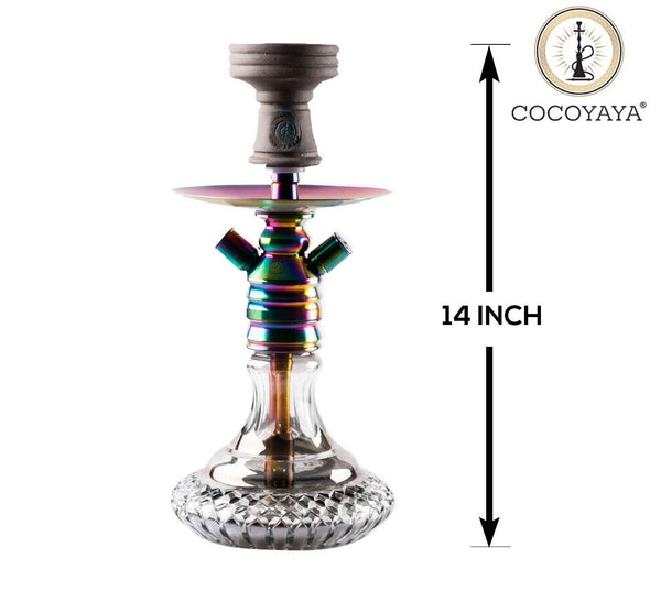 Cocoyaya Hookah Prince Series- Gacha, 14 Inches, Rainbow