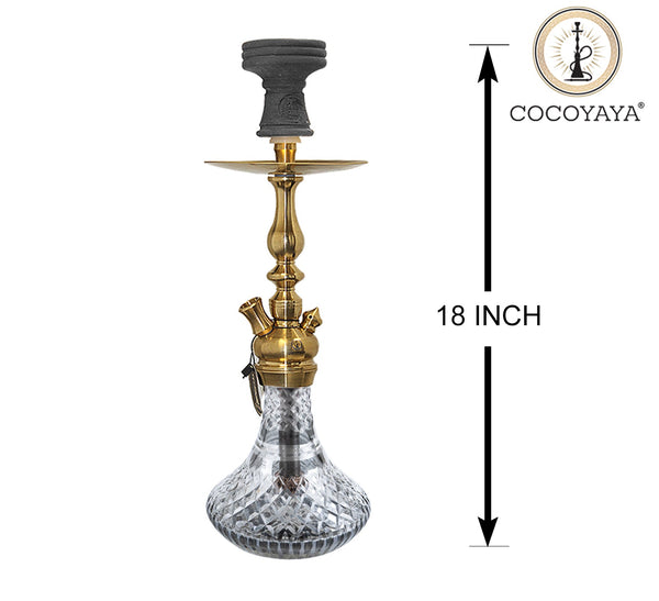 Cocoyaya Hookah Prince Series- Simba Design, 18 Inches, Gold