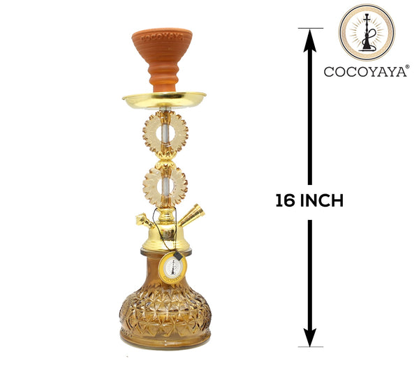 Cocoyaya Hookah Pingi Series- Gold Design 14 Inches