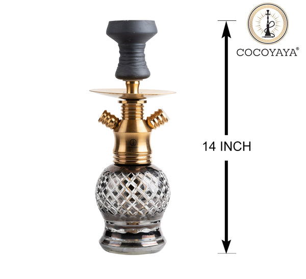 Cocoyaya Hookah Prince Series- Dodo Design, 14 Inches, Gold