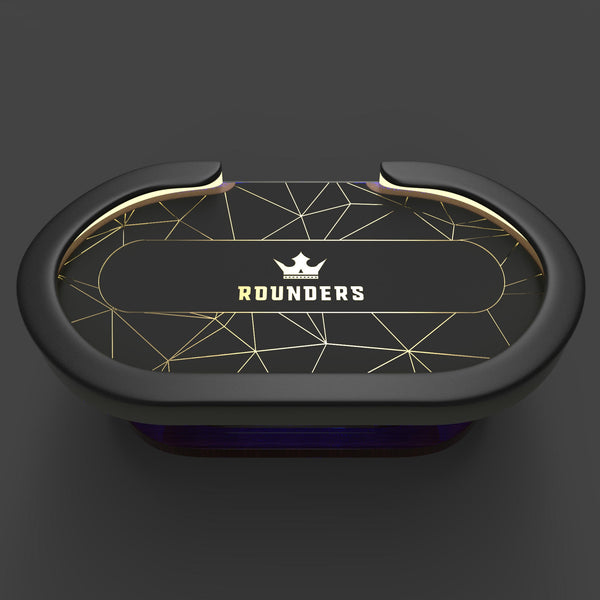 Luxury Rounders Poker Table- Oval Shaped, RGB Lights