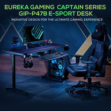  Eureka Gaming Captain Series GIP 47'' Home Office E-sports Computer Desk, Erognomic Design, Black - Baazi Store