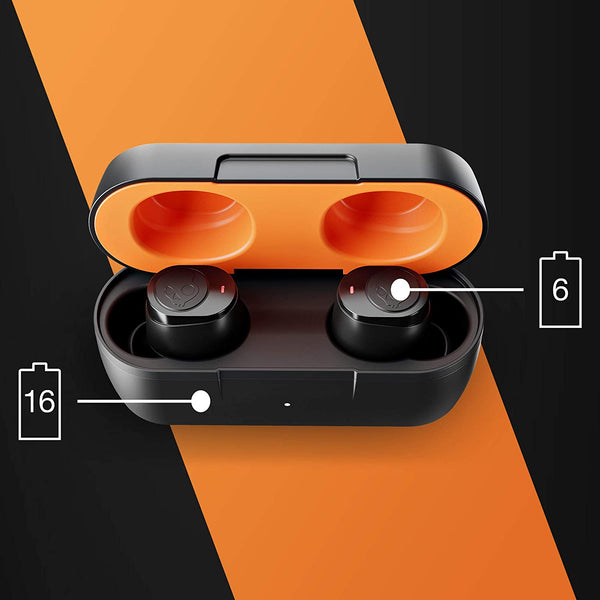 Skullcandy JIB Earbuds- True Wireless, Orange Black