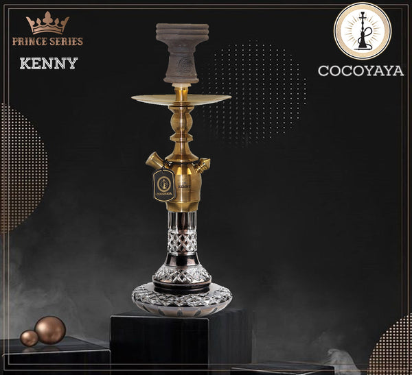 Cocoyaya Hookah Prince Series- Kenny Design, 18 Inches, Gold