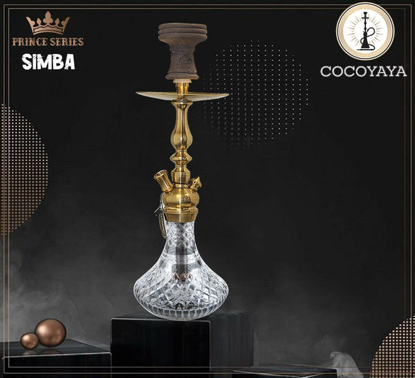 Cocoyaya Hookah Prince Series- Simba Design, 18 Inches, Gold