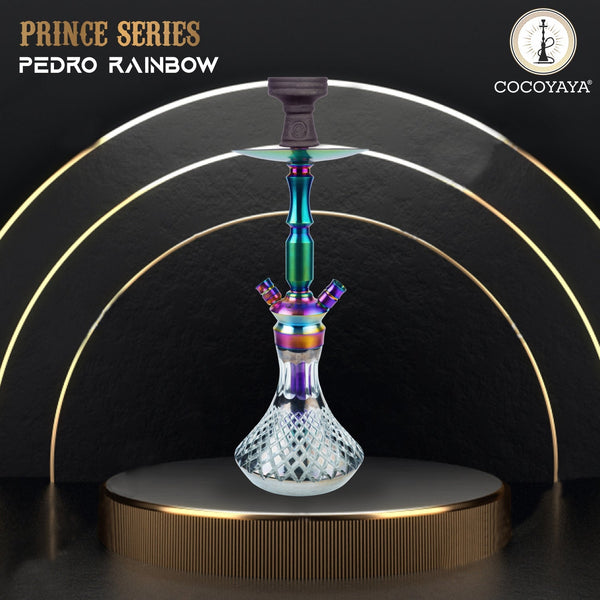Cocoyaya Hookah Prince Series- Pedro Design, 20 Inches, Rainbow