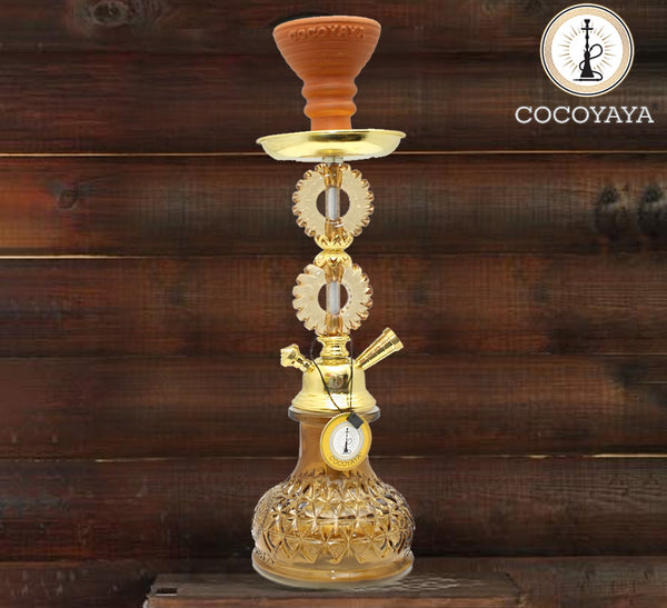 Cocoyaya Hookah Pingi Series- Gold Design 14 Inches