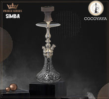 Cocoyaya Hookah Prince Series- Simba Design, 18 Inches, Silver