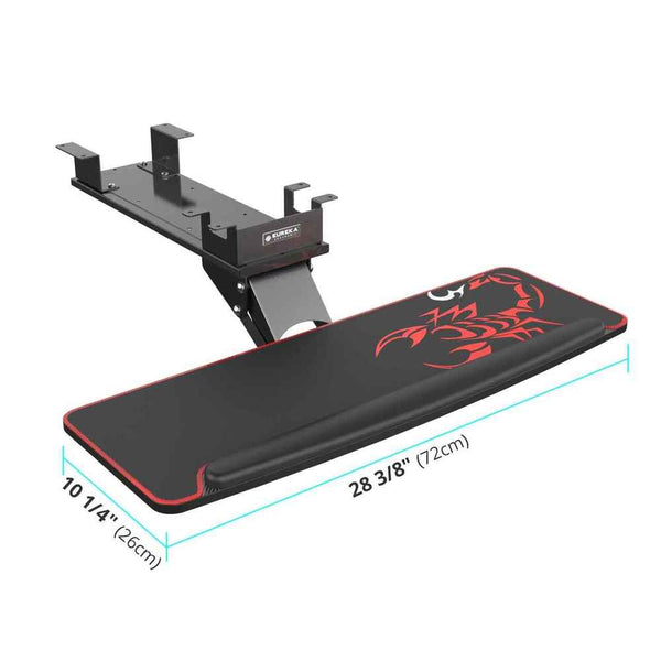 Eureka Ergonomic® Height & Angle Adjustable Under Desk Keyboard & Mouse Tray, Black - Baazi Store