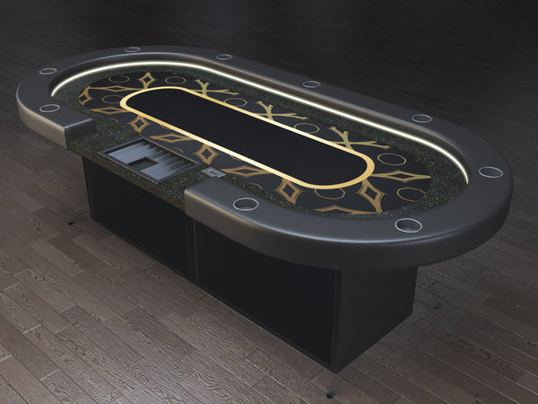 Ballistic Series Poker Tables- Oval Shape, RGB Lights