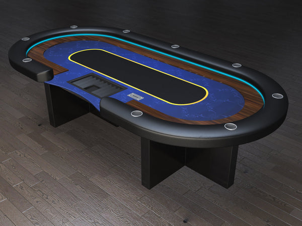 Strada Series Poker Table- Oval Shape, RGB Lights