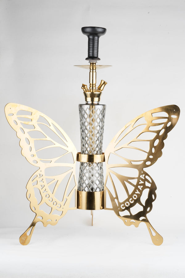 Cocoyaya Hookah Fly Series- Butterfly Design, 26 Inches, Gold