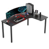 Eureka Ergonomic Gaming Table - 60 Inches, Modern L Shaped, Black