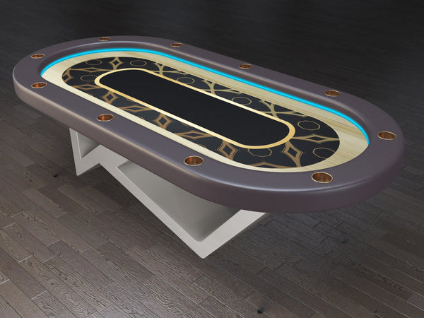 Klipsh Series Poker Table- Oval Shape, RGB Lights