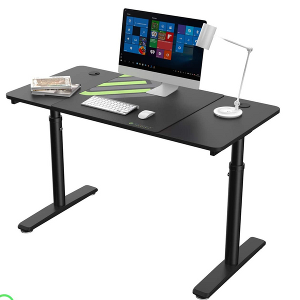Eureka Ergonomic Height Adjustable Computer Desk, 47 Inch with Free Large Mousepad, Study Writing PC Laptop Table Workstation, Widen Space Office Home Gaming Desk Multi-Functional, Black - Baazi Store