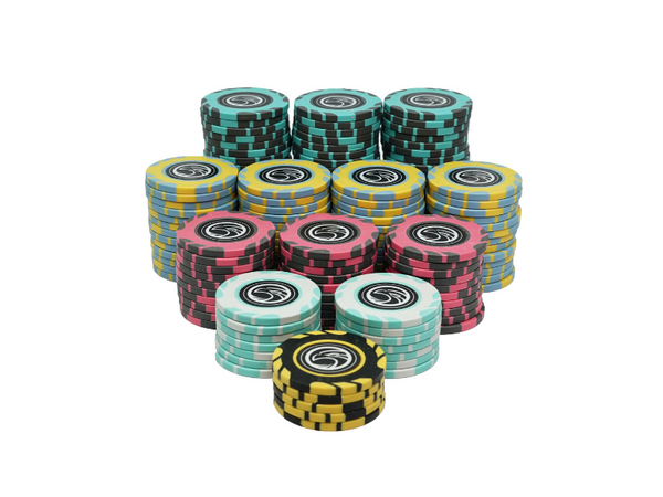 Venetian Poker Chips Set- Clay, 40mm, 300 and 500 Pieces
