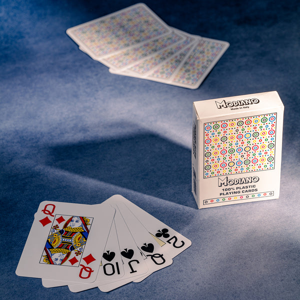 Modiano Playing Cards- Circle Pattern, White