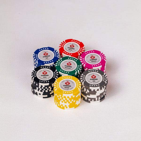 Copag Poker Chipset- 300 and 500 Pieces, Clay