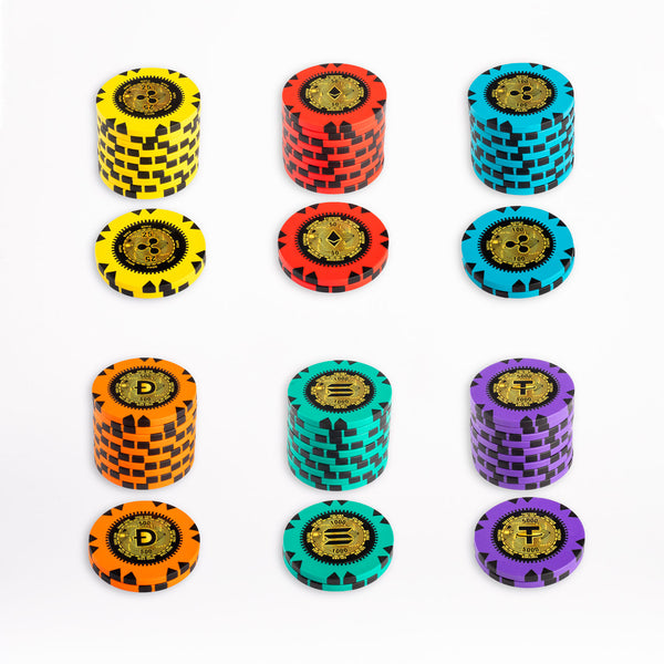 Crypto Poker Chips Set- 300 And 500 Pieces, Clay, 40 MM, 14g