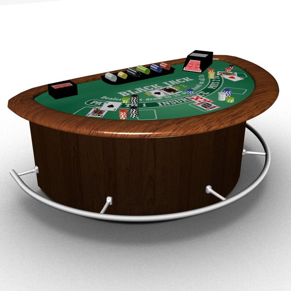 Leo Printed Blackjack Table- Casino Quality, Wooden