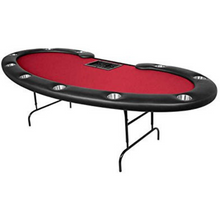  Casinokart Highroller Professional Poker Table With Red Cloth (7.5 X 3.5Ft)-Red - casino-kart