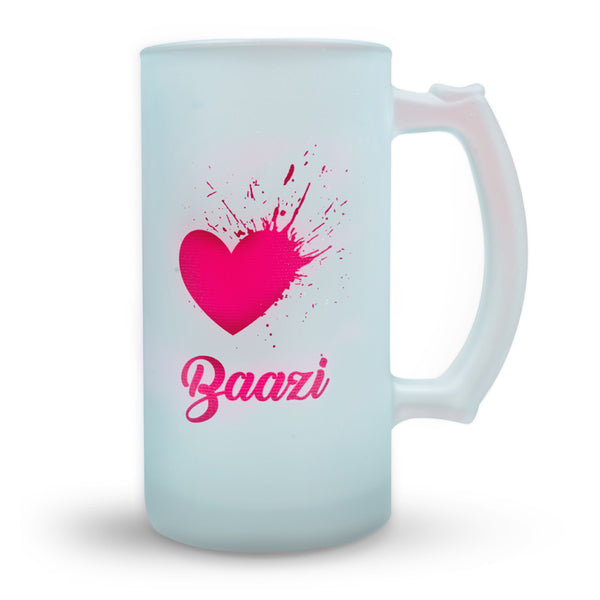 Personalized Beer Mug – Royal Poker Heart - Baazi Store