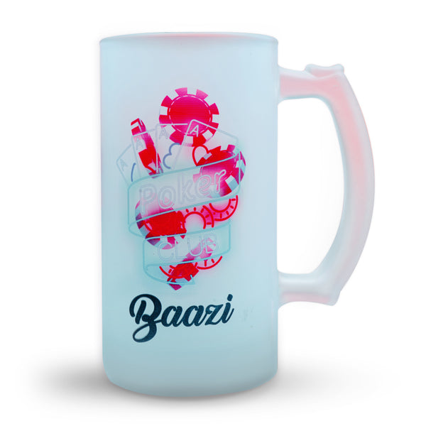 Frosted Beer Mug – Poker Club - Baazi Store