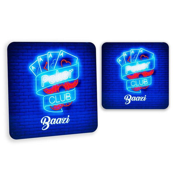 Coaster – Set of 2 – Poker Club - Baazi Store