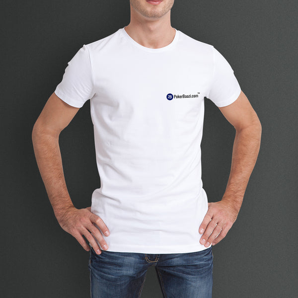 PokerBaazi Exclusive T—Shirt- White, Cotton
